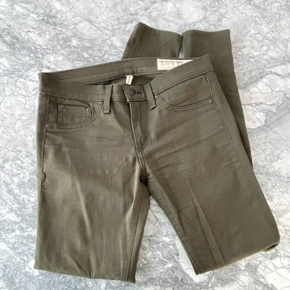 Rag & Bone Legging Skinny Jeans Army Green Size 27 - Picture 5 of 6